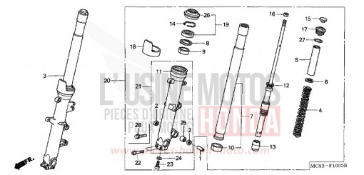 FOURCHETTE AVANT ST13002 de 2002